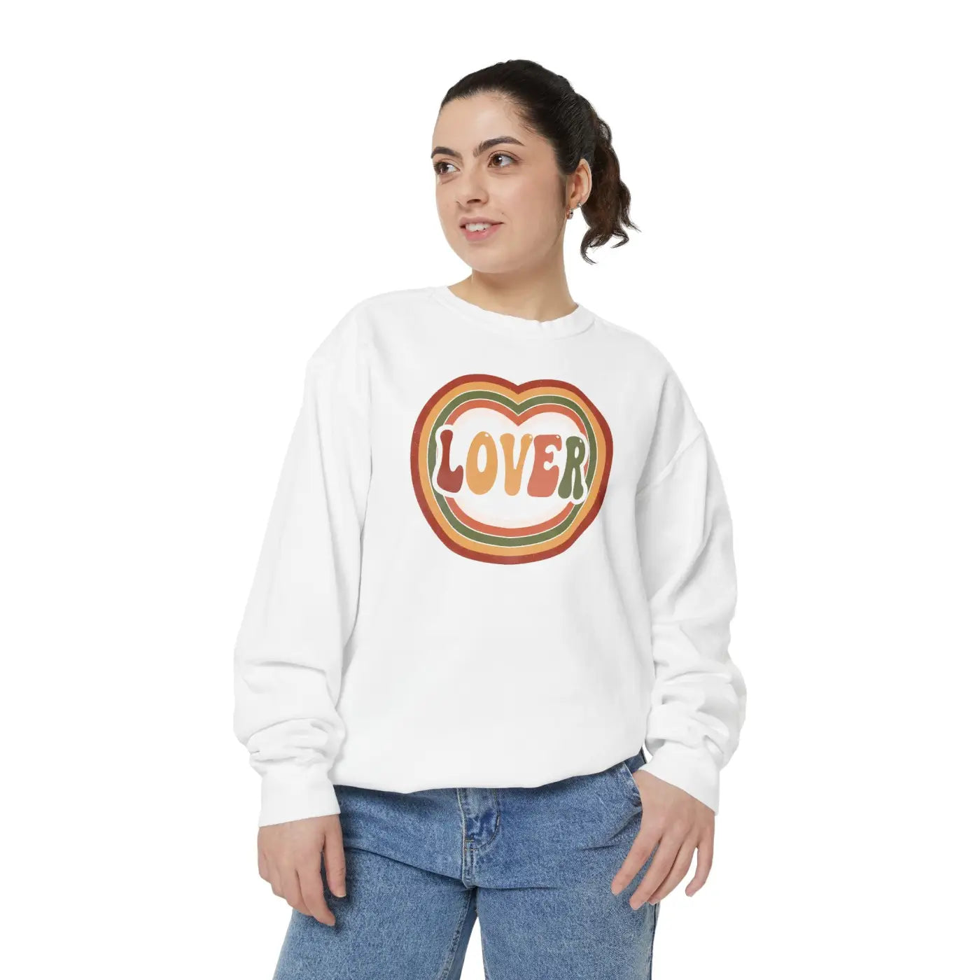 Lover Heart Sweatshirt - Retro 70s Vibes - DipaliZ