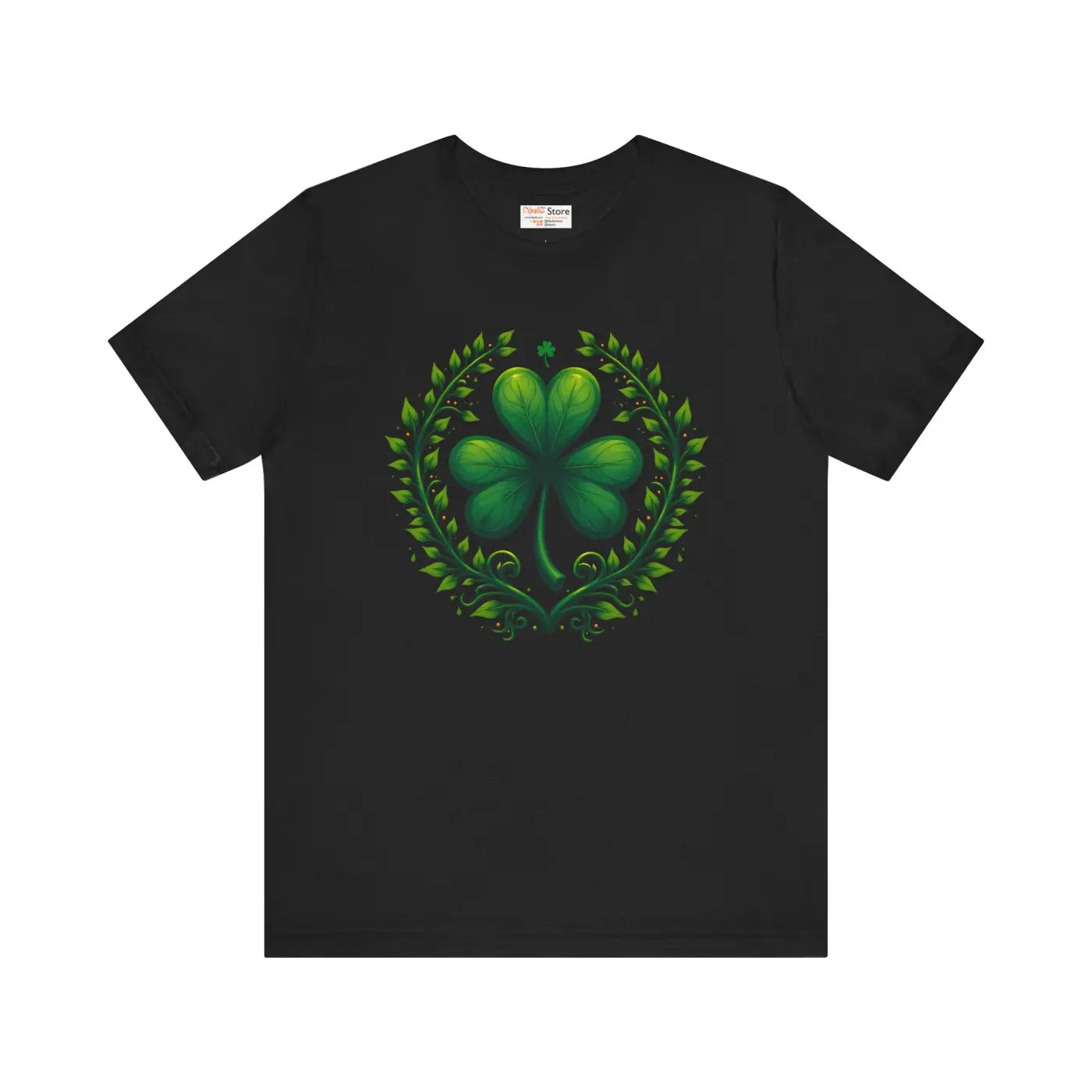 Irish Clover Short Sleeve Tee - Shamrock Print - DipaliZ