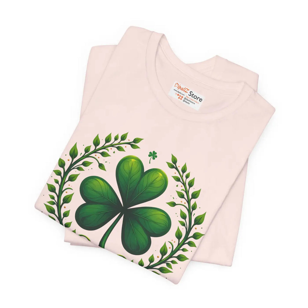 Irish Clover Short Sleeve Tee - Shamrock Print - DipaliZ