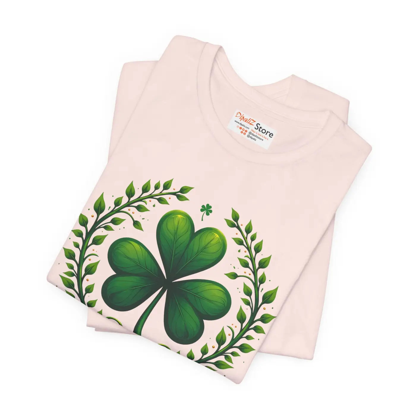 Irish Clover Short Sleeve Tee - Shamrock Print - DipaliZ