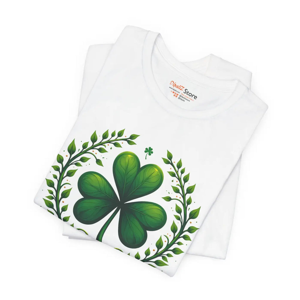 Irish Clover Short Sleeve Tee - Shamrock Print - DipaliZ