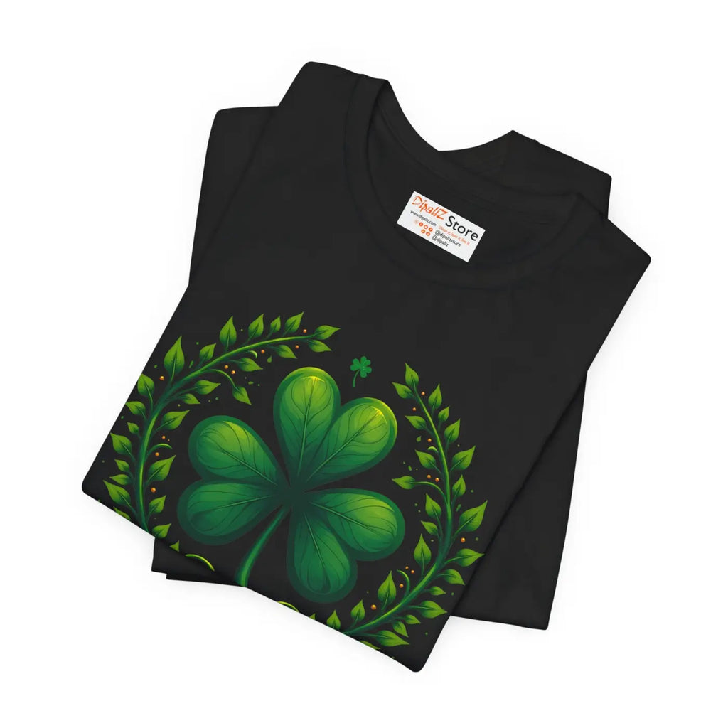 Irish Clover Short Sleeve Tee - Shamrock Print - DipaliZ