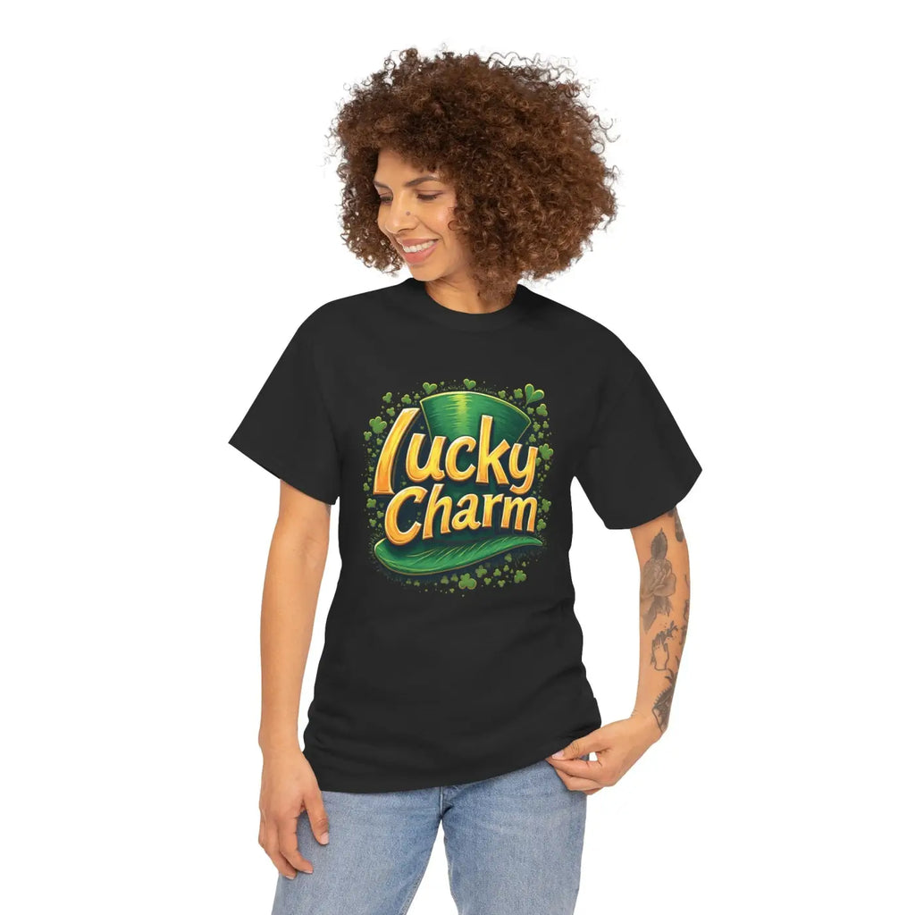 Lucky Charm Heavy Cotton Tee - St Patrick's Day - DipaliZ