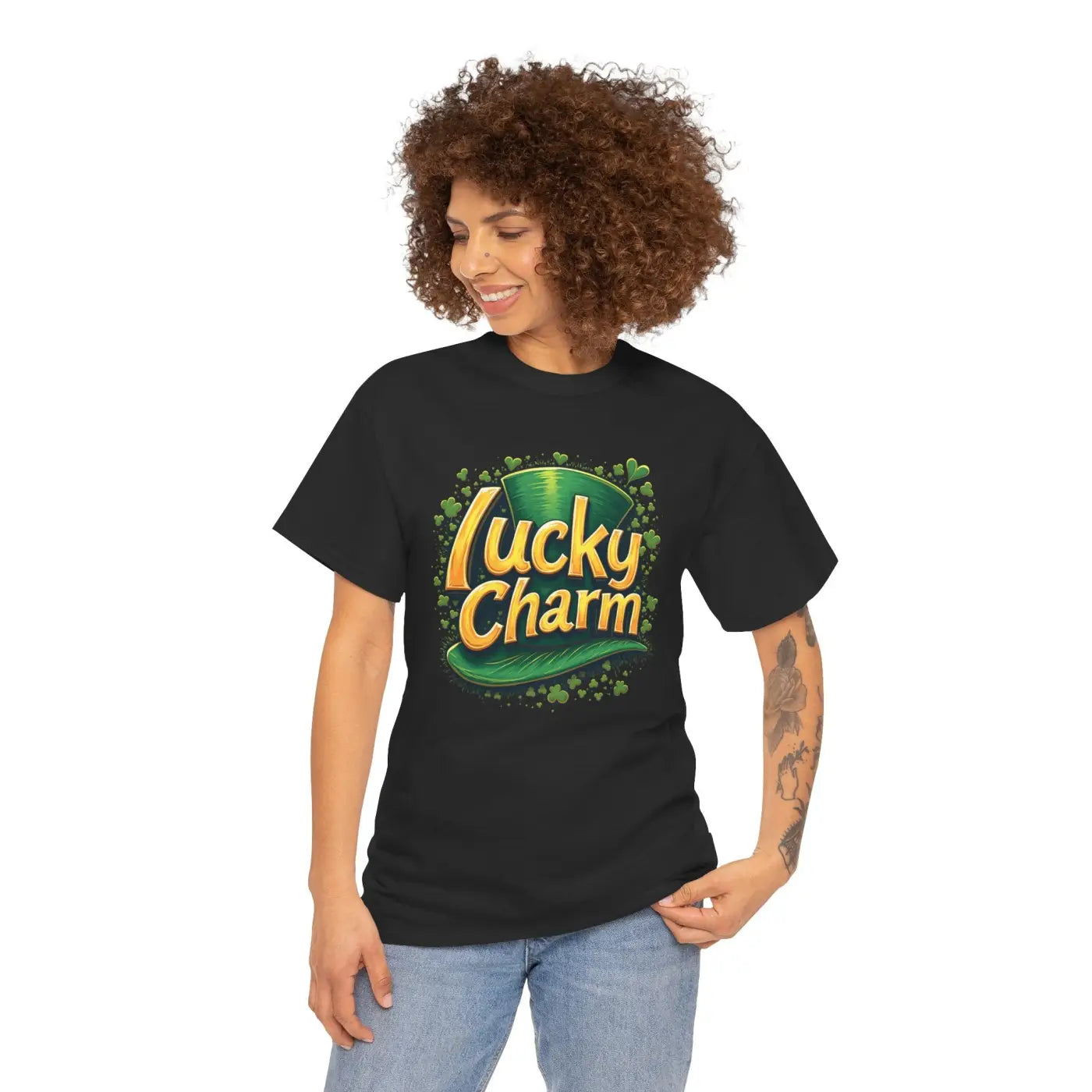 Lucky Charm Heavy Cotton Tee - St Patrick's Day - DipaliZ