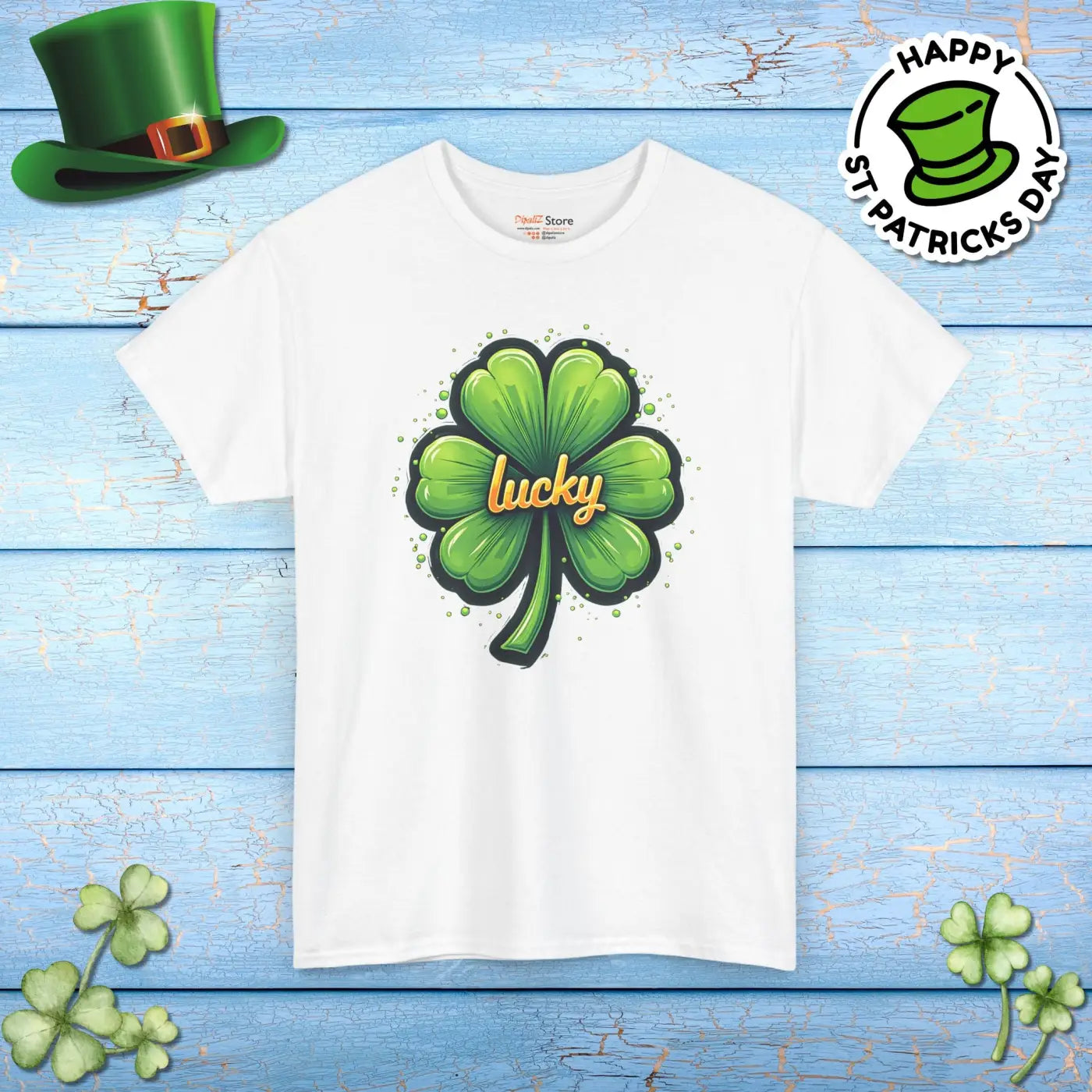 Epic Heavy Cotton Tee - Shamrock Design Unisex - DipaliZ