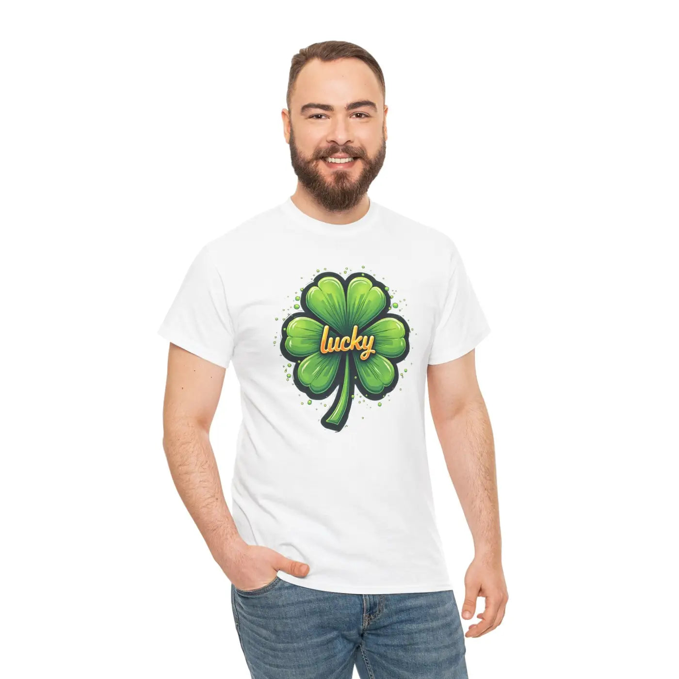 Epic Heavy Cotton Tee - Shamrock Design Unisex - DipaliZ