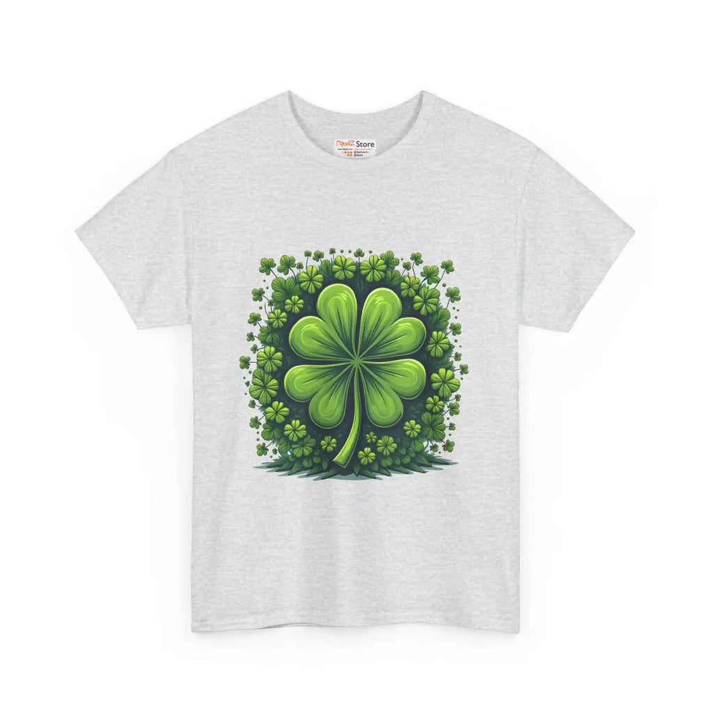 Lucky Clover Heavy Cotton Tee - Irish Magic Style - DipaliZ
