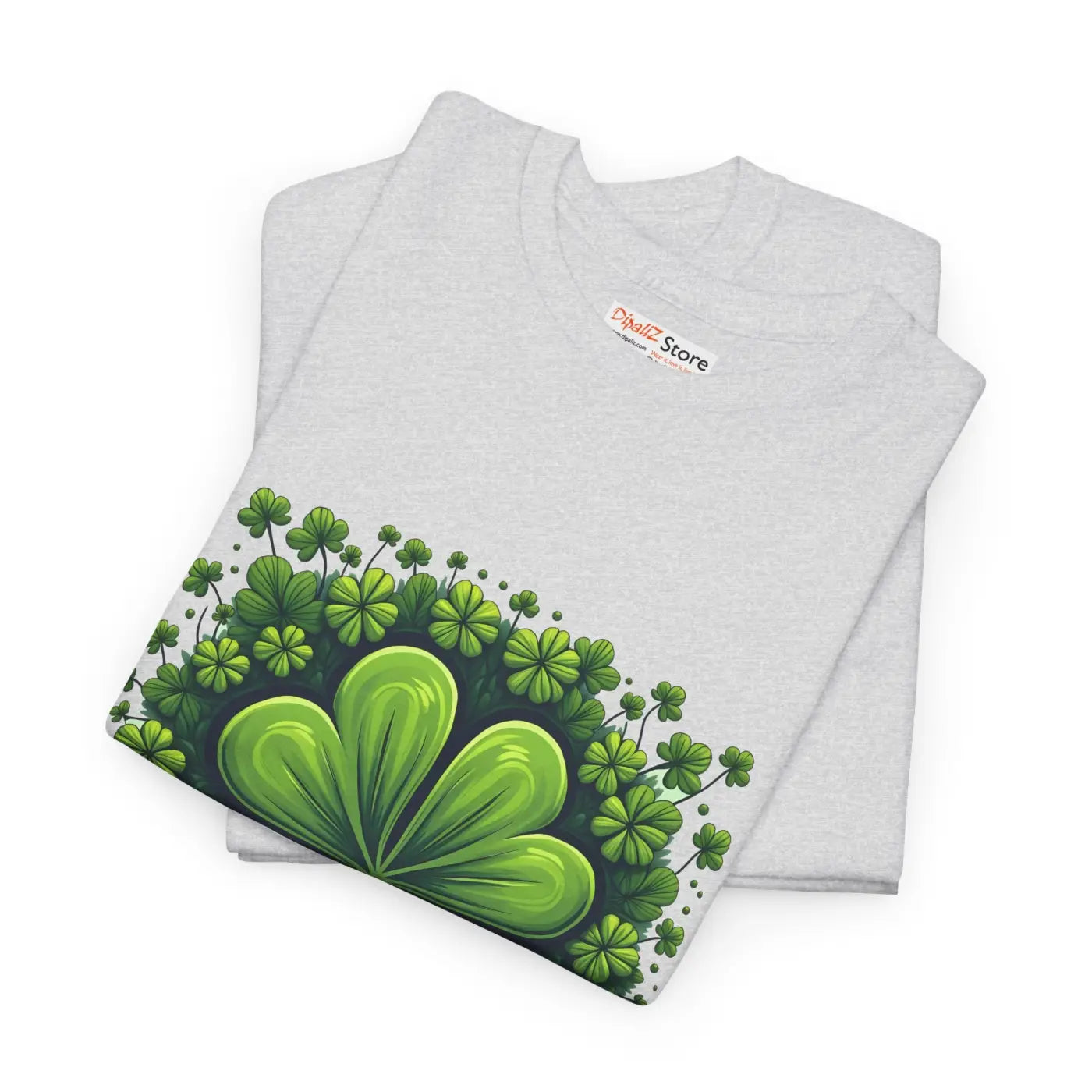 Lucky Clover Heavy Cotton Tee - Irish Magic Style - DipaliZ
