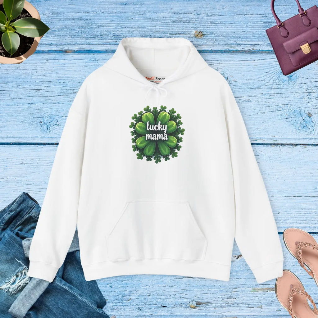 Lucky Mama Unisex Heavy Hooded Sweatshirt - Casual Cool - DipaliZ