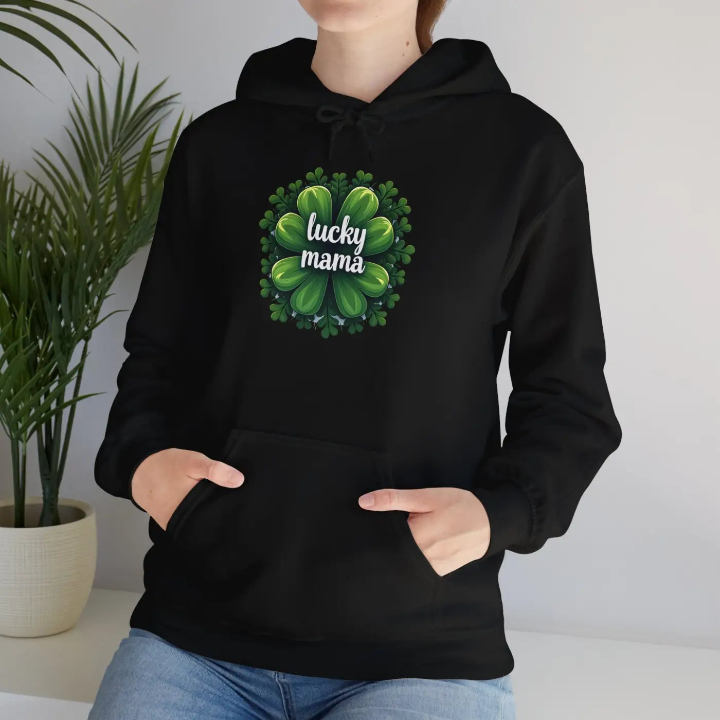 Lucky Mama Unisex Heavy Hooded Sweatshirt - Casual Cool - DipaliZ