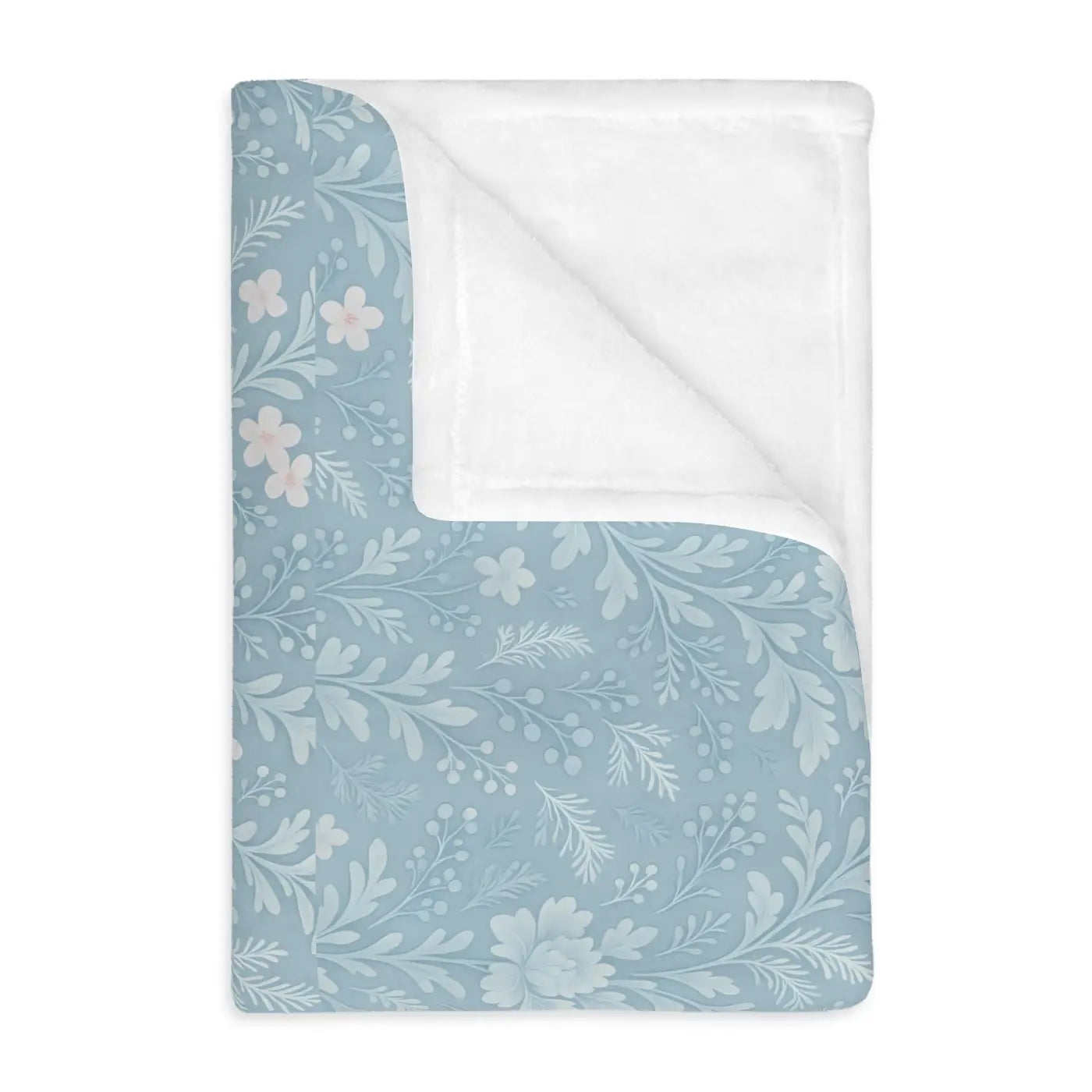 Velveteen Microfiber Blanket - Cozy Floral Design - DipaliZ
