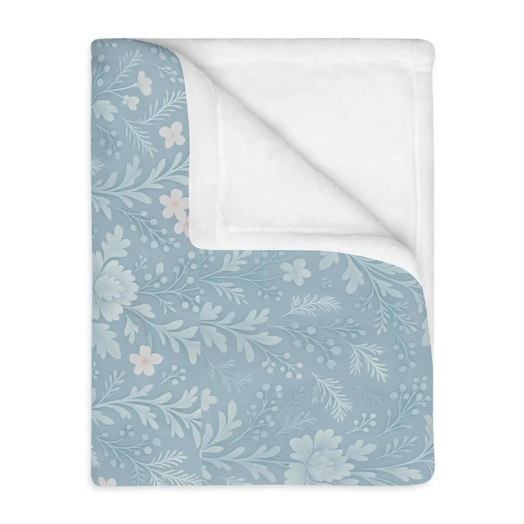 Velveteen Microfiber Blanket - Cozy Floral Design - DipaliZ