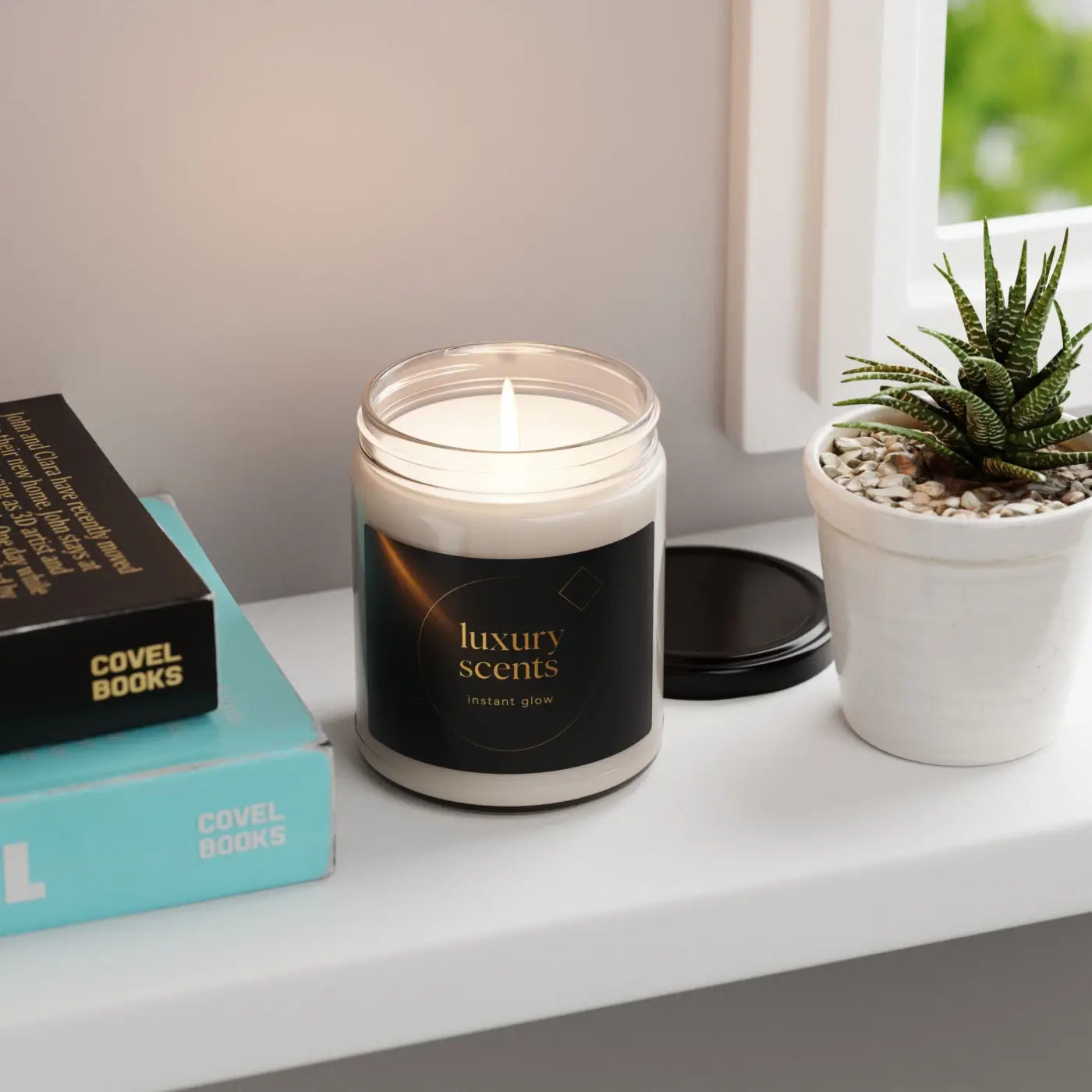 Luxury Scented Soy Candle - Instant Glow Reusable Glass - DipaliZ