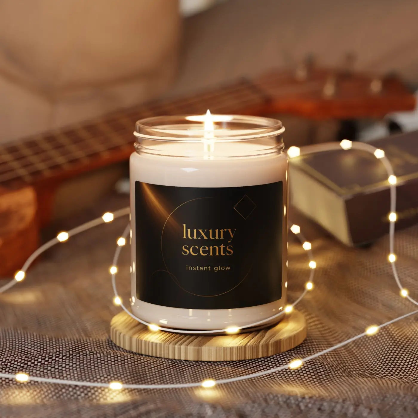 Luxury Scented Soy Candle - Instant Glow Reusable Glass - DipaliZ