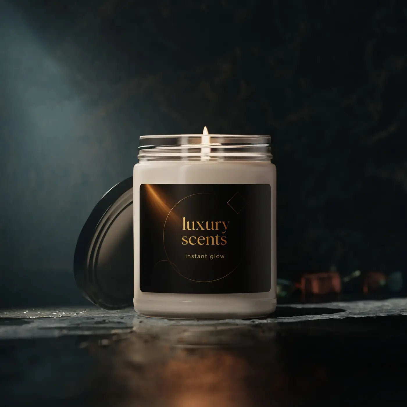 Luxury Scented Soy Candle - Instant Glow Reusable Glass - DipaliZ