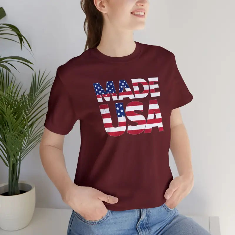 Cozy Unisex Tee - 4th of July Made USA - DipaliZ