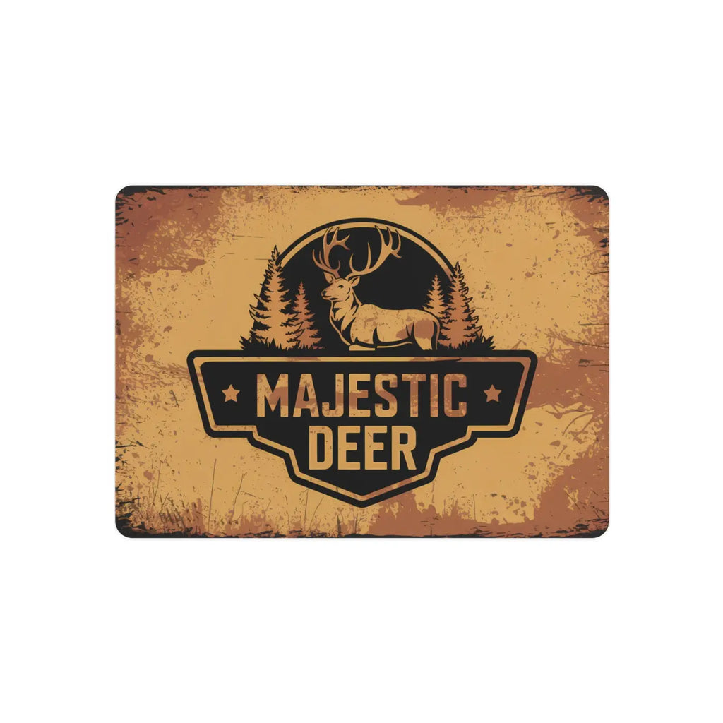 Majestic Deer Metal Art Sign - White Aluminum Composite - DipaliZ