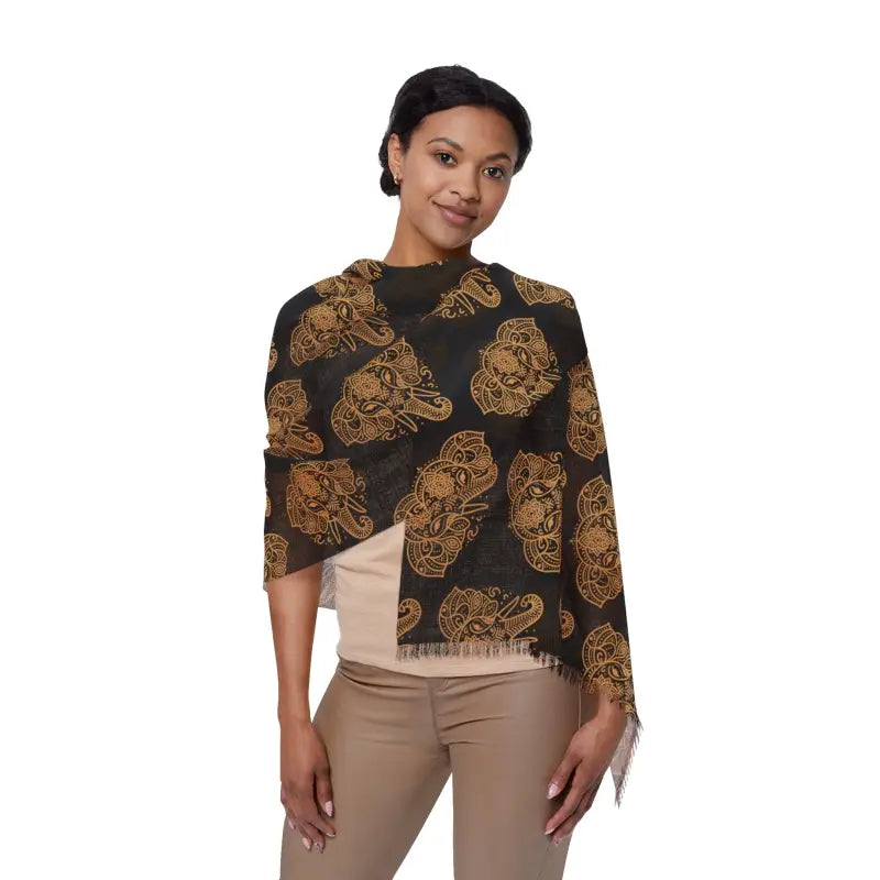 Elephant Mandala Scarf - Vibrant Stylish Accessory - DipaliZ