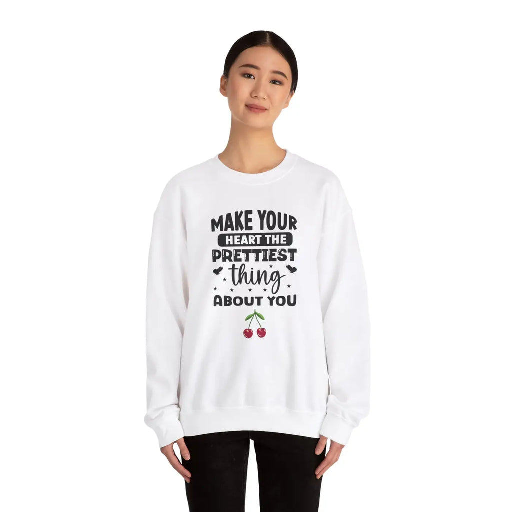 Heavy Blend Crewneck Sweatshirt - Ribbed Knit Collar - DipaliZ