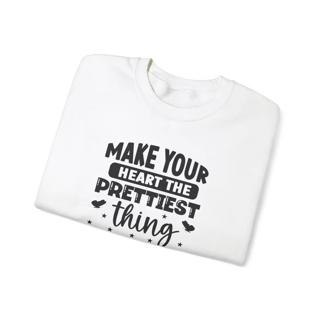 Heavy Blend Crewneck Sweatshirt - Ribbed Knit Collar - DipaliZ