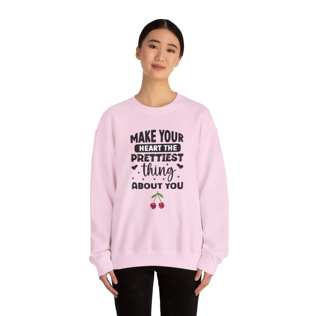 Heavy Blend Crewneck Sweatshirt - Ribbed Knit Collar - DipaliZ