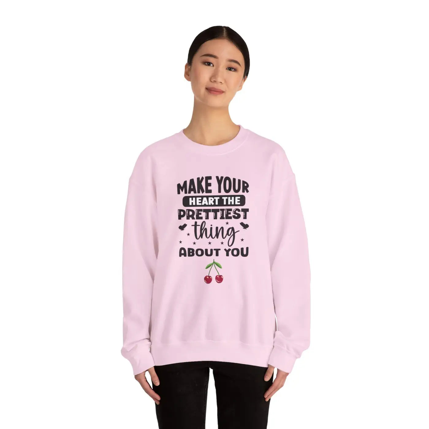 Heavy Blend Crewneck Sweatshirt - Ribbed Knit Collar - DipaliZ