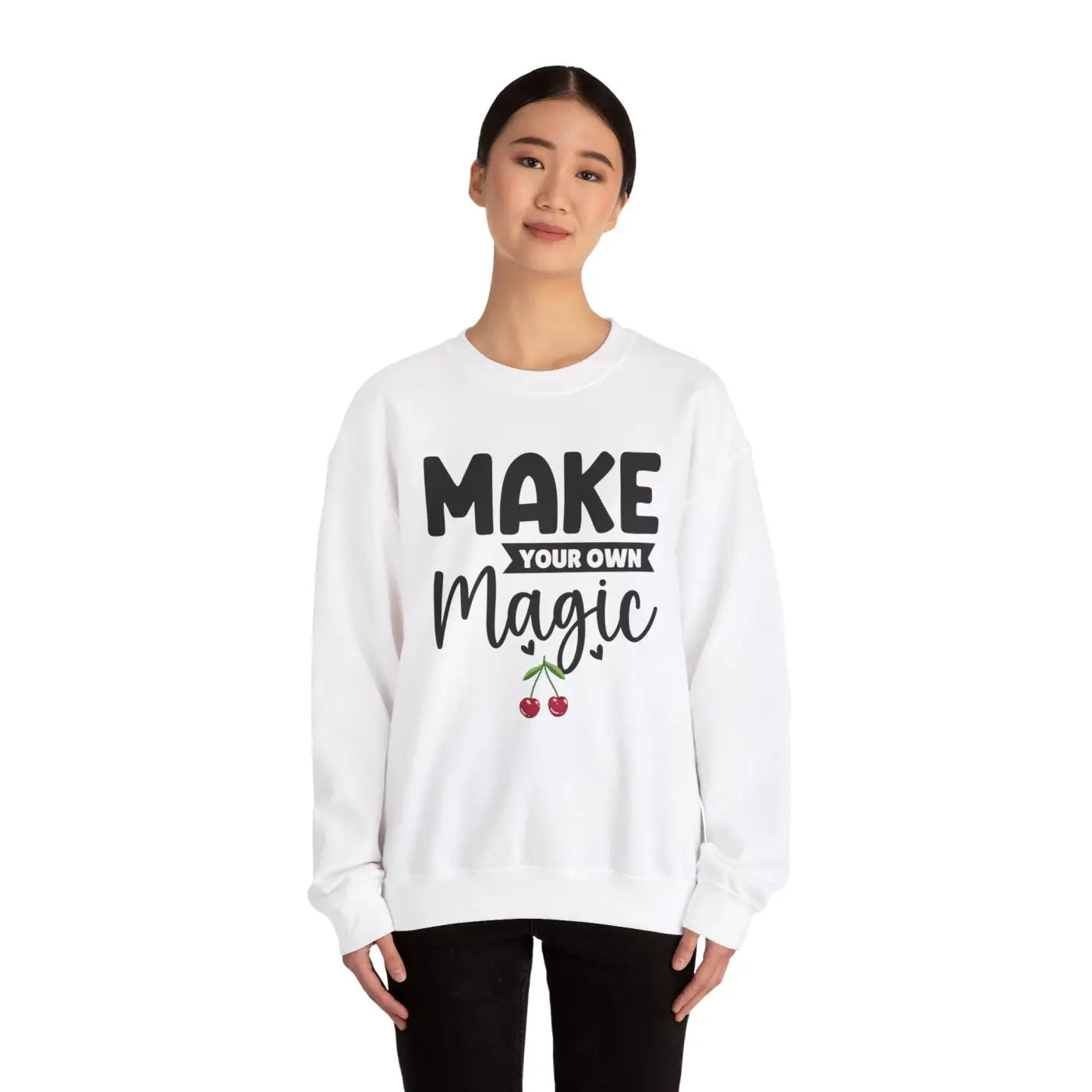 Heavy Blend Crewneck Sweatshirt - Ribbed Knit Collar - DipaliZ