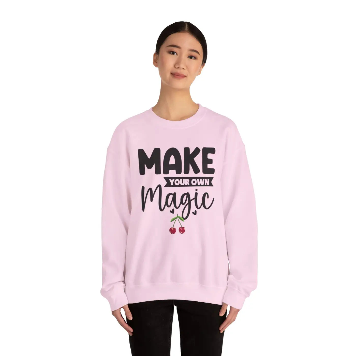 Heavy Blend Crewneck Sweatshirt - Ribbed Knit Collar - DipaliZ