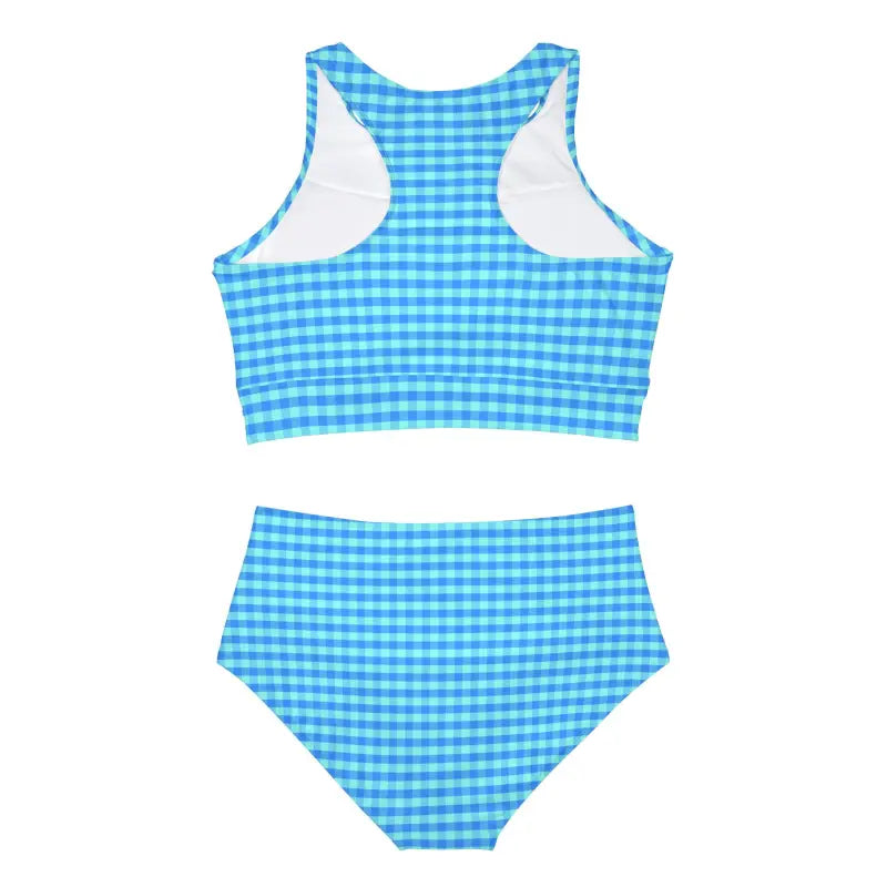Blue Check Bikini Set - Unmatched Comfort Swimwear - DipaliZ