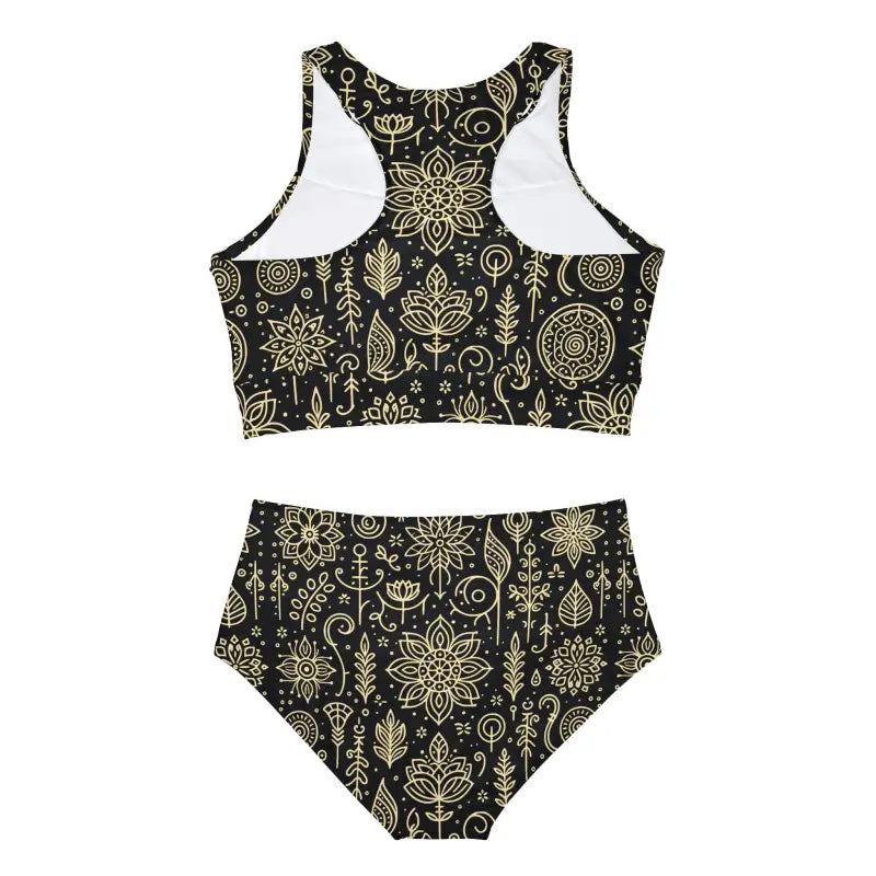 Floral Fitness Bikini - 4-Way Stretch Sporty Set - DipaliZ