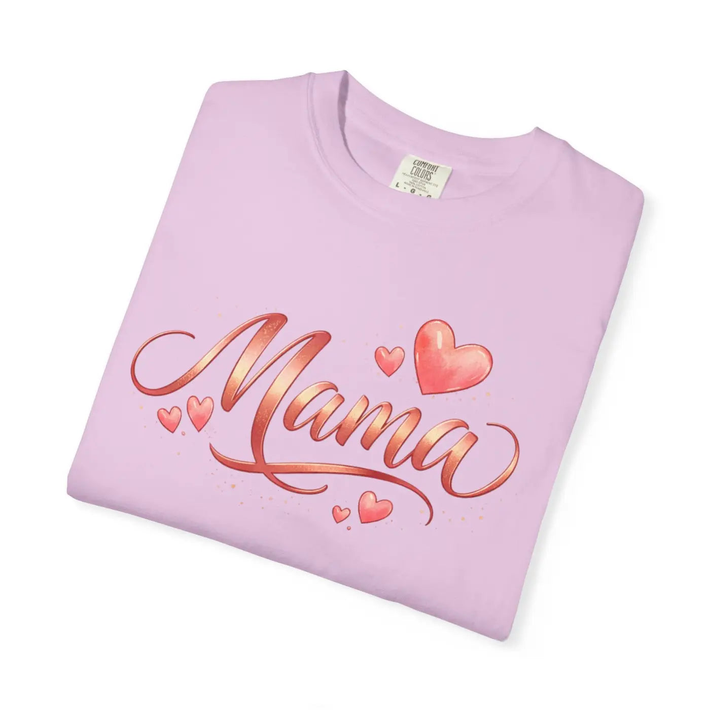 Floral Love Tee - Mama Heart Script Garment-Dyed Cotton - DipaliZ