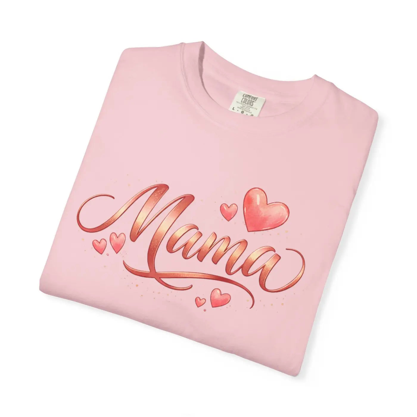 Floral Love Tee - Mama Heart Script Garment-Dyed Cotton - DipaliZ