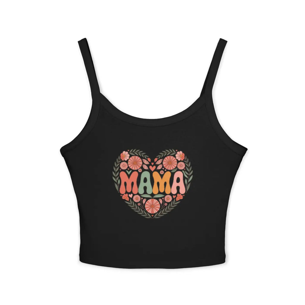 Cool Summer Spaghetti Strap Tank - Mama Love Floral - DipaliZ