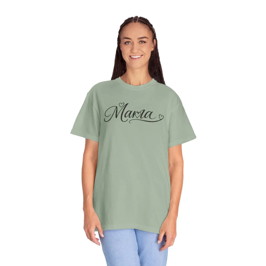 Mama Script Tee - Vintage Comfort Day Lifestyle - DipaliZ