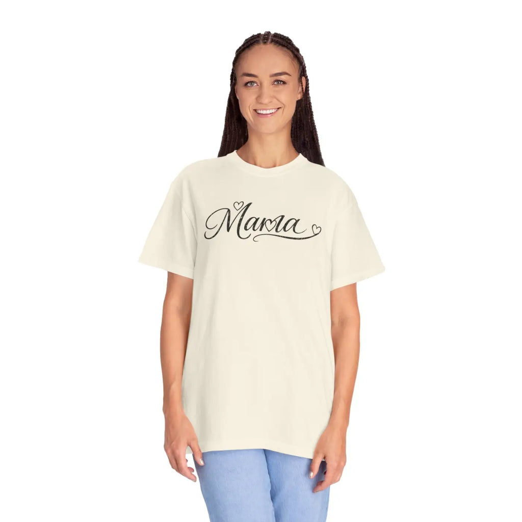 Mama Script Tee - Vintage Comfort Day Lifestyle - DipaliZ