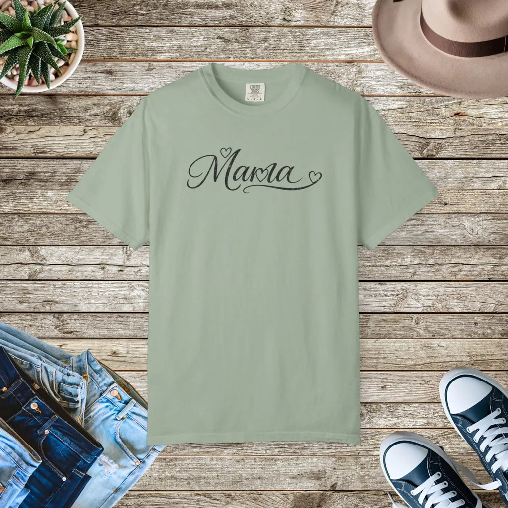 Mama Script Tee - Vintage Comfort Day Lifestyle - DipaliZ