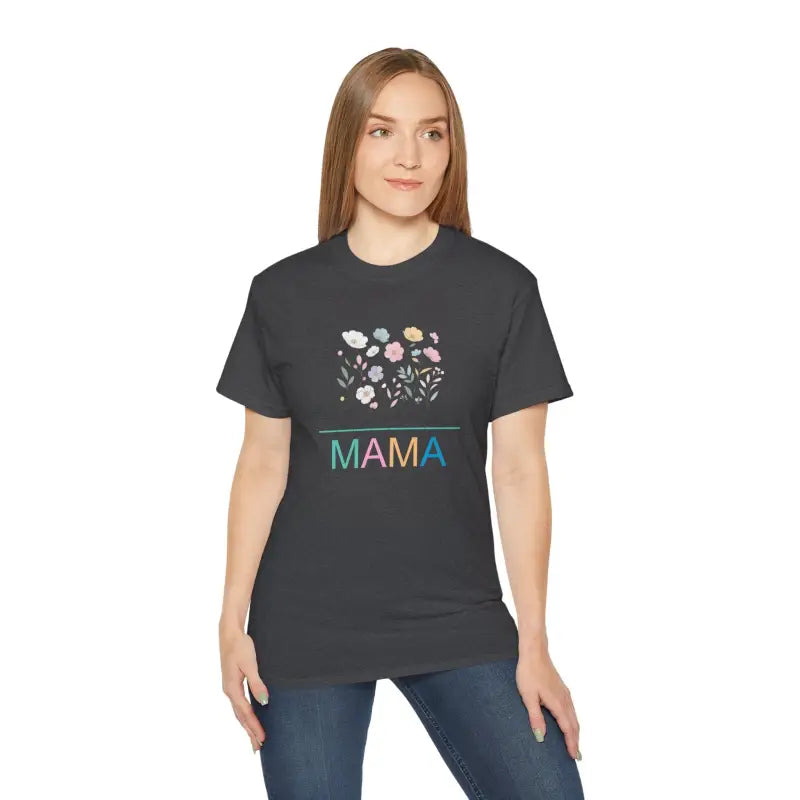 Floral Mama Unisex Tee - Stylish Cotton Design - DipaliZ