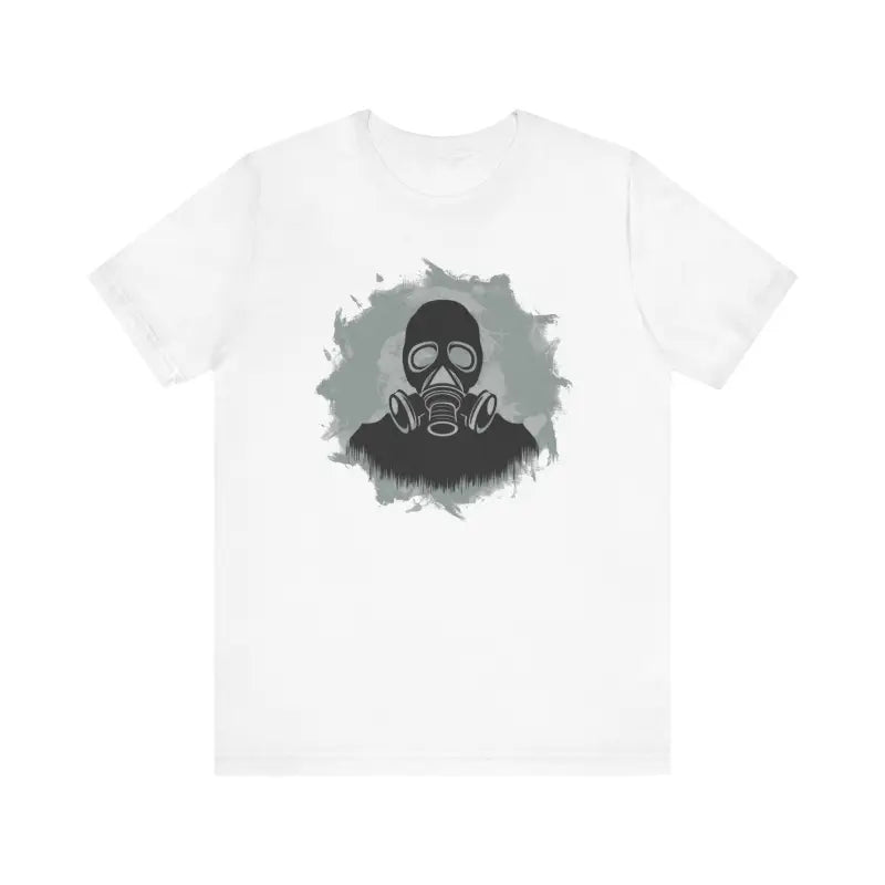 Gas Mask Unisex Jersey Short - Edgy Streetwear Tee - DipaliZ