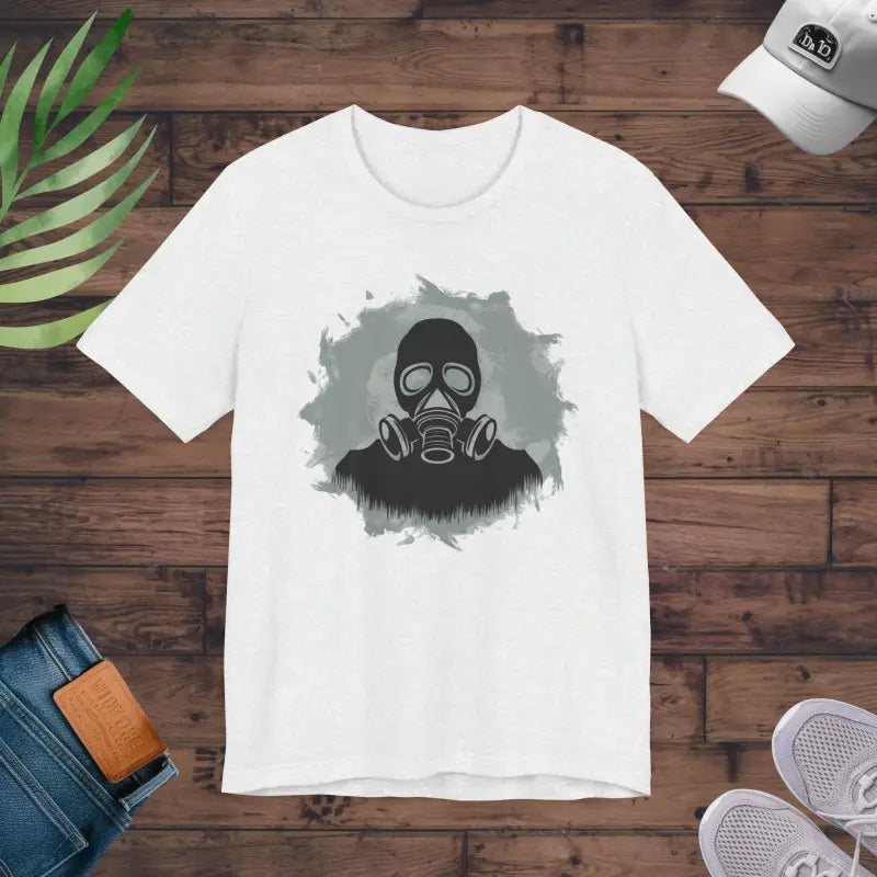 Gas Mask Unisex Jersey Short - Edgy Streetwear Tee - DipaliZ