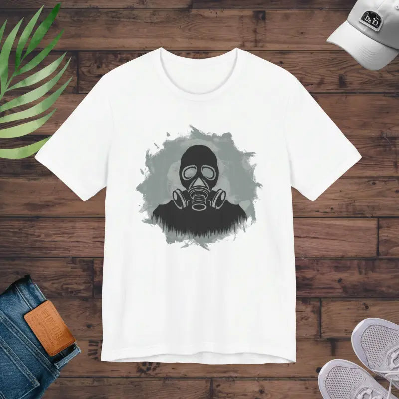 Gas Mask Unisex Jersey Short - Edgy Streetwear Tee - DipaliZ