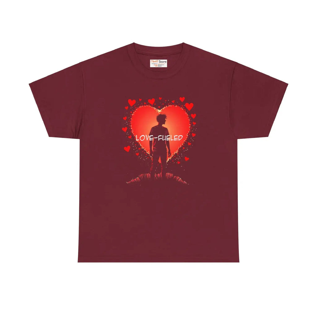 Love Fueled Heavy Cotton Tee - Unisex Wardrobe Essential - DipaliZ
