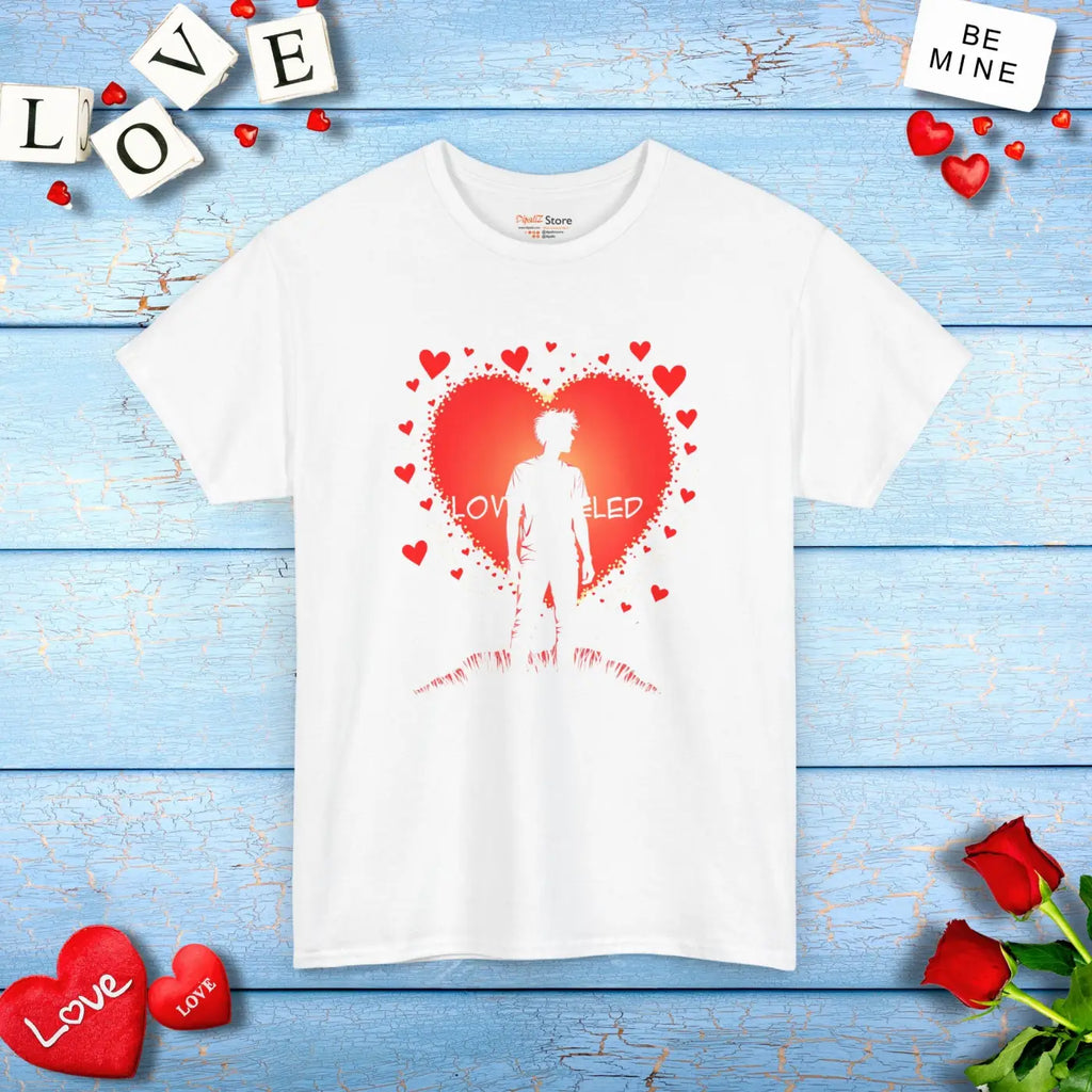 Love Fueled Heavy Cotton Tee - Unisex Wardrobe Essential - DipaliZ
