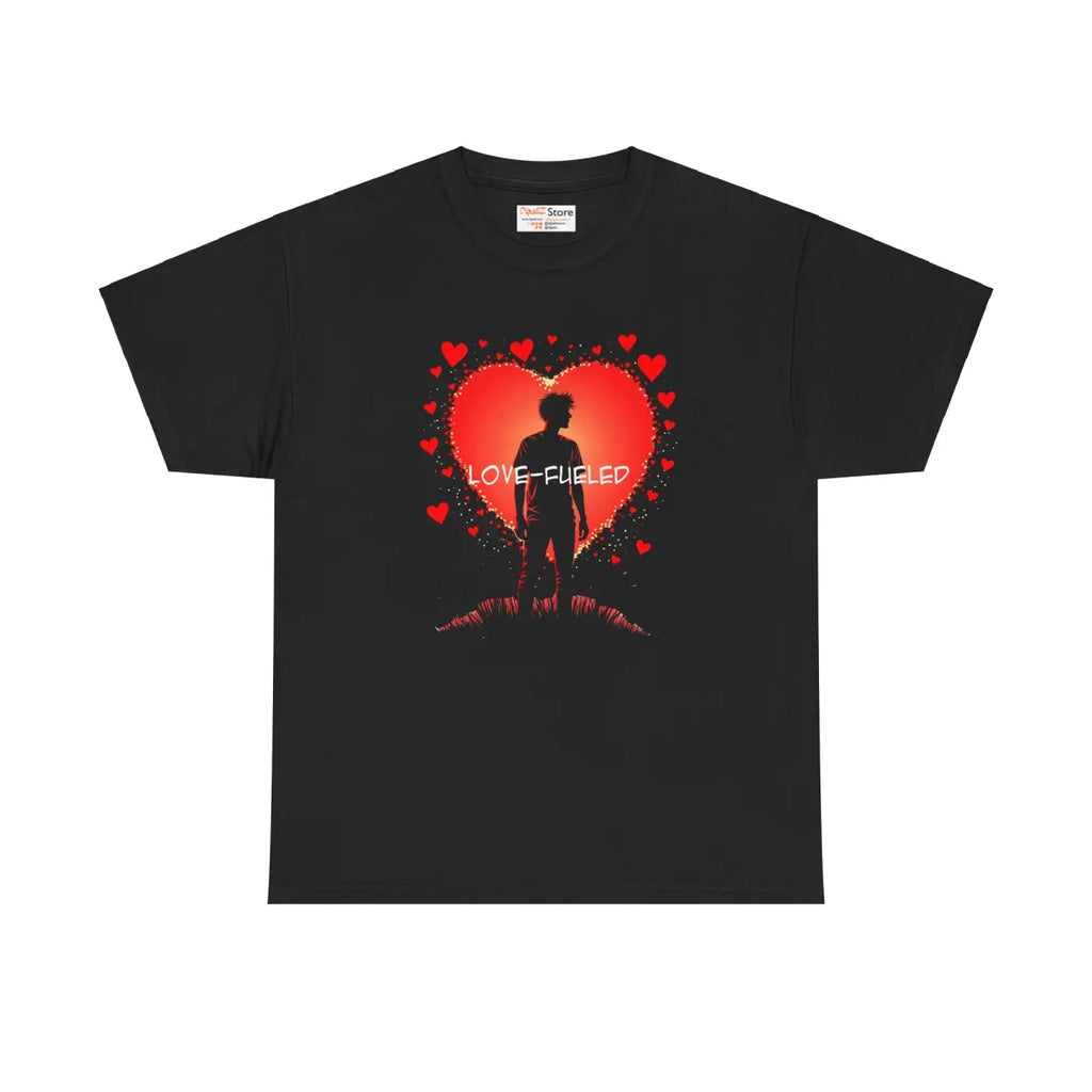Love Fueled Heavy Cotton Tee - Unisex Wardrobe Essential - DipaliZ