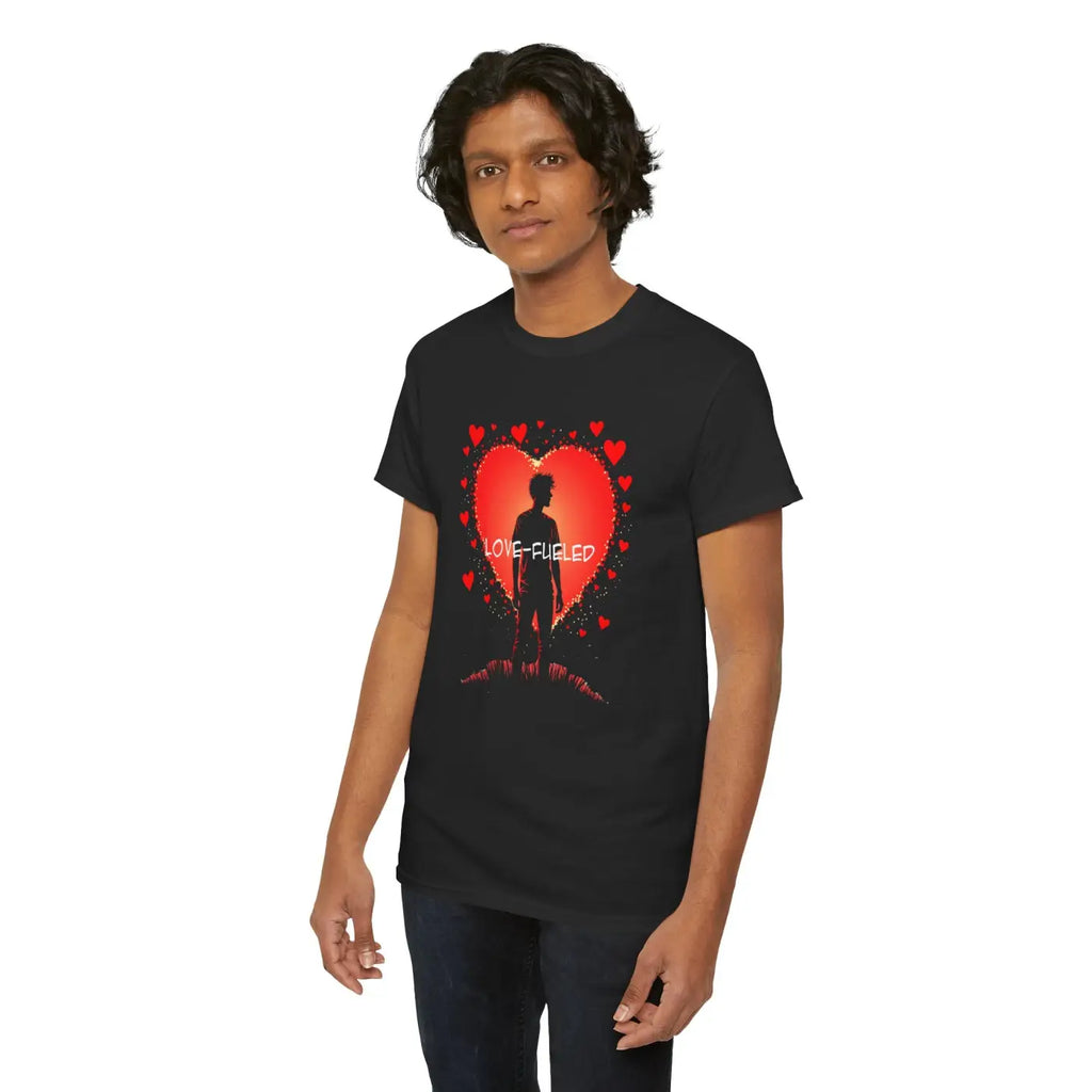 Love Fueled Heavy Cotton Tee - Unisex Wardrobe Essential - DipaliZ