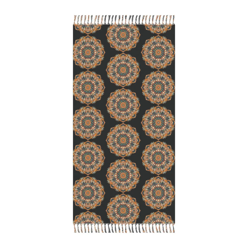 Boho Beach Blanket - Mandal Abstract Geometric Pattern - DipaliZ