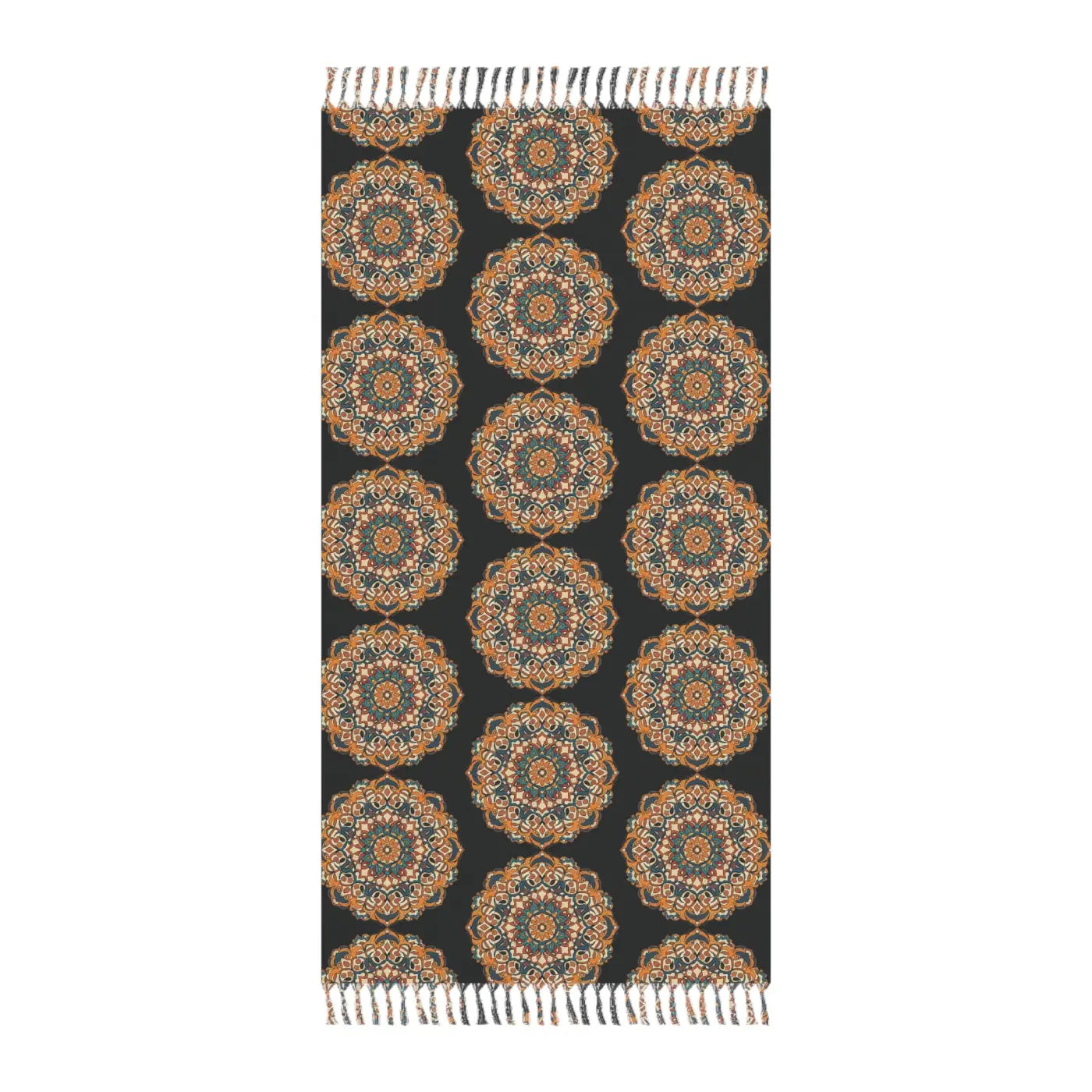 Boho Beach Blanket - Mandal Abstract Geometric Pattern - DipaliZ