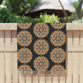 Boho Beach Blanket - Mandal Abstract Geometric Pattern - DipaliZ