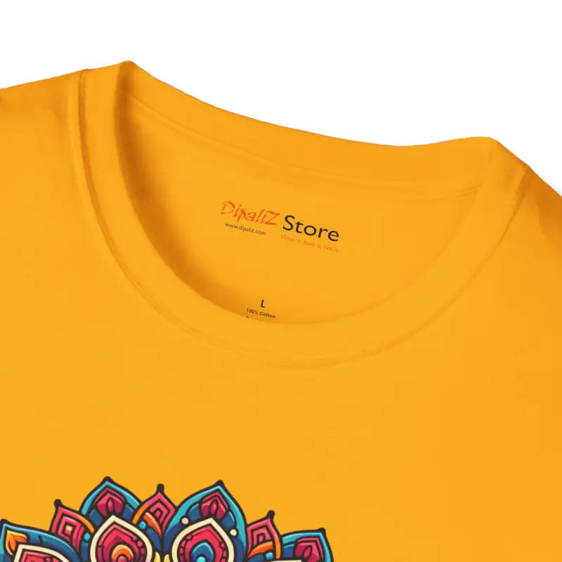 Mandal Art Elephant Unisex Softstyle T-Shirt - 100% Cotton - DipaliZ