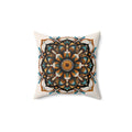 Mandal Geometric Design Throw Pillow - Polyester Square - DipaliZ