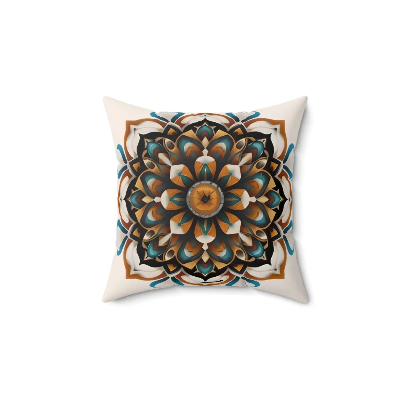 Mandal Geometric Design Throw Pillow - Polyester Square - DipaliZ